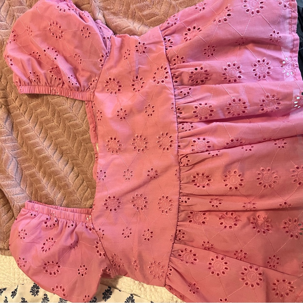 Pink Eyelet Blouse